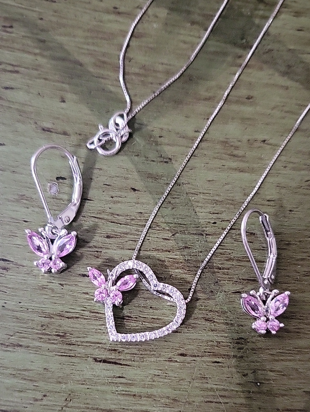 10k Pink Sapphire Set